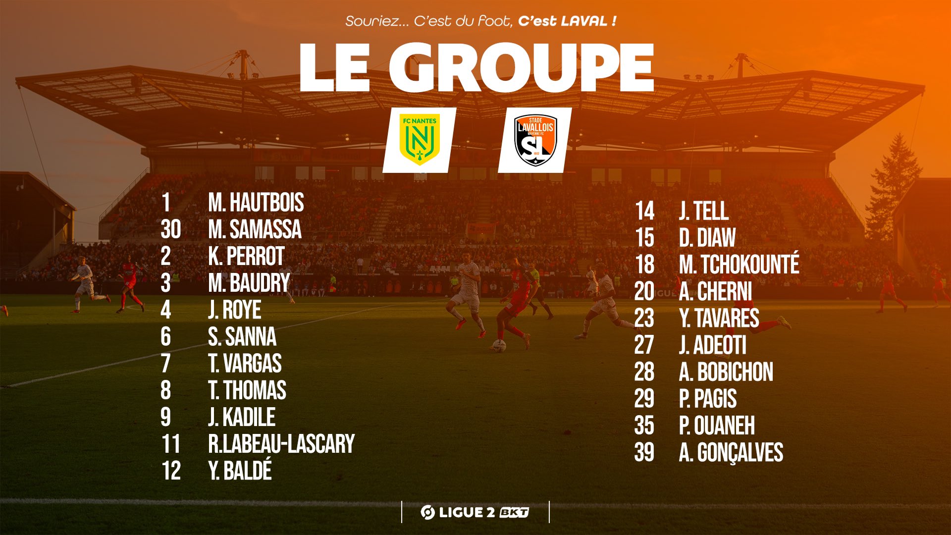 Fc Nantes Fc Nantes Stade Lavallois Le Groupe Lavallois