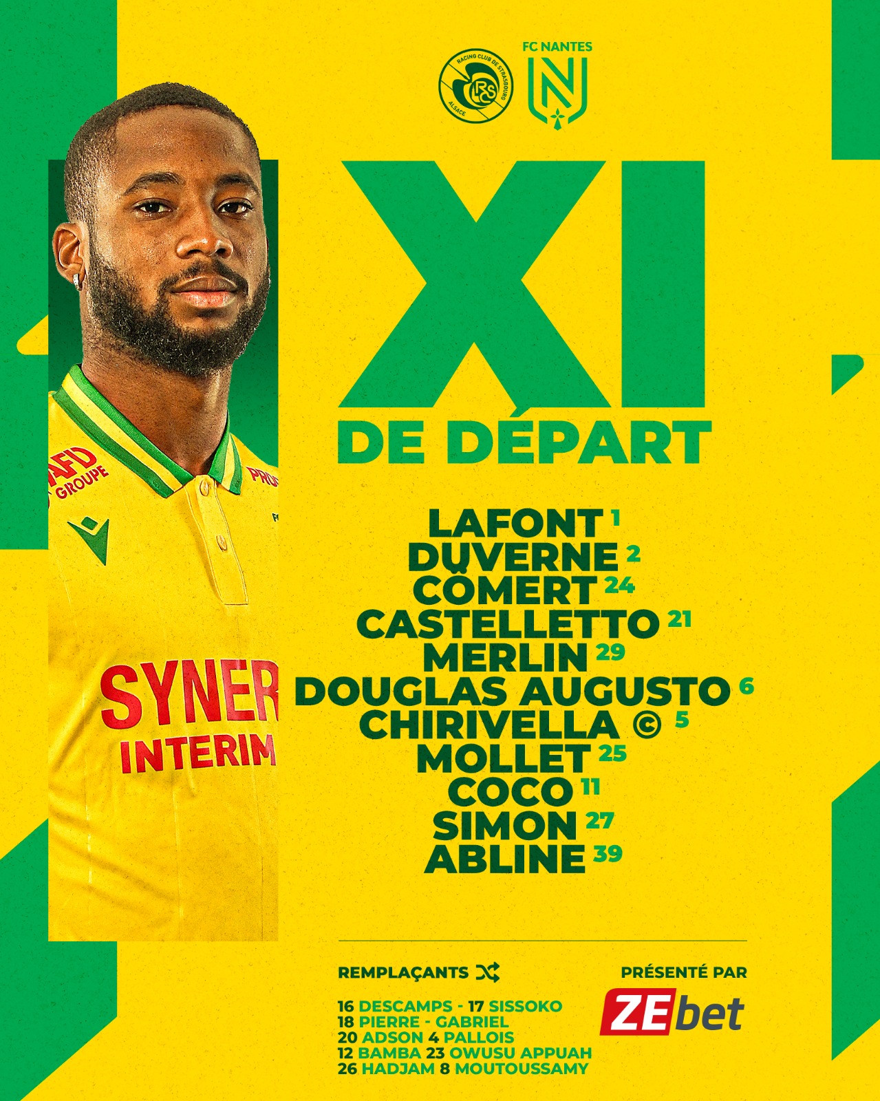 FC Nantes | RC Strasbourg - FC Nantes - La Composition Nantaise